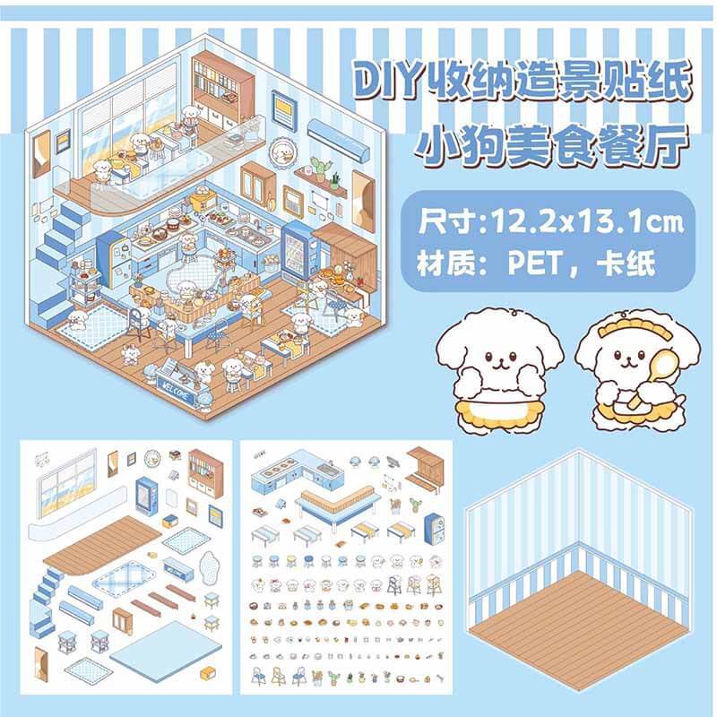 Cuddly Creations DIY 3D Sticker Collection 4 Cute Miniature Scenes