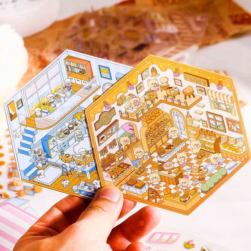 Cuddly Creations DIY 3D Sticker Collection 4 Cute Miniature Scenes