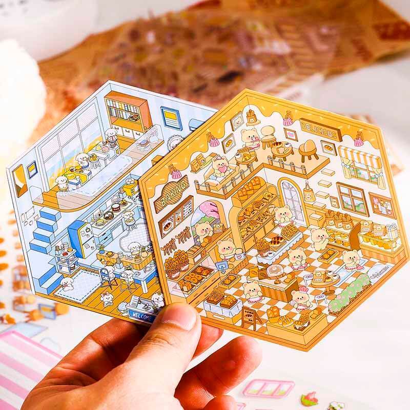 Cuddly Creations DIY 3D Sticker Collection 4 Cute Miniature Scenes