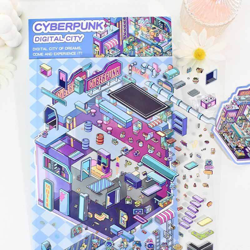 Cyber Spook DIY 3D Scene Stickers 2 Cute Miniature Scenes