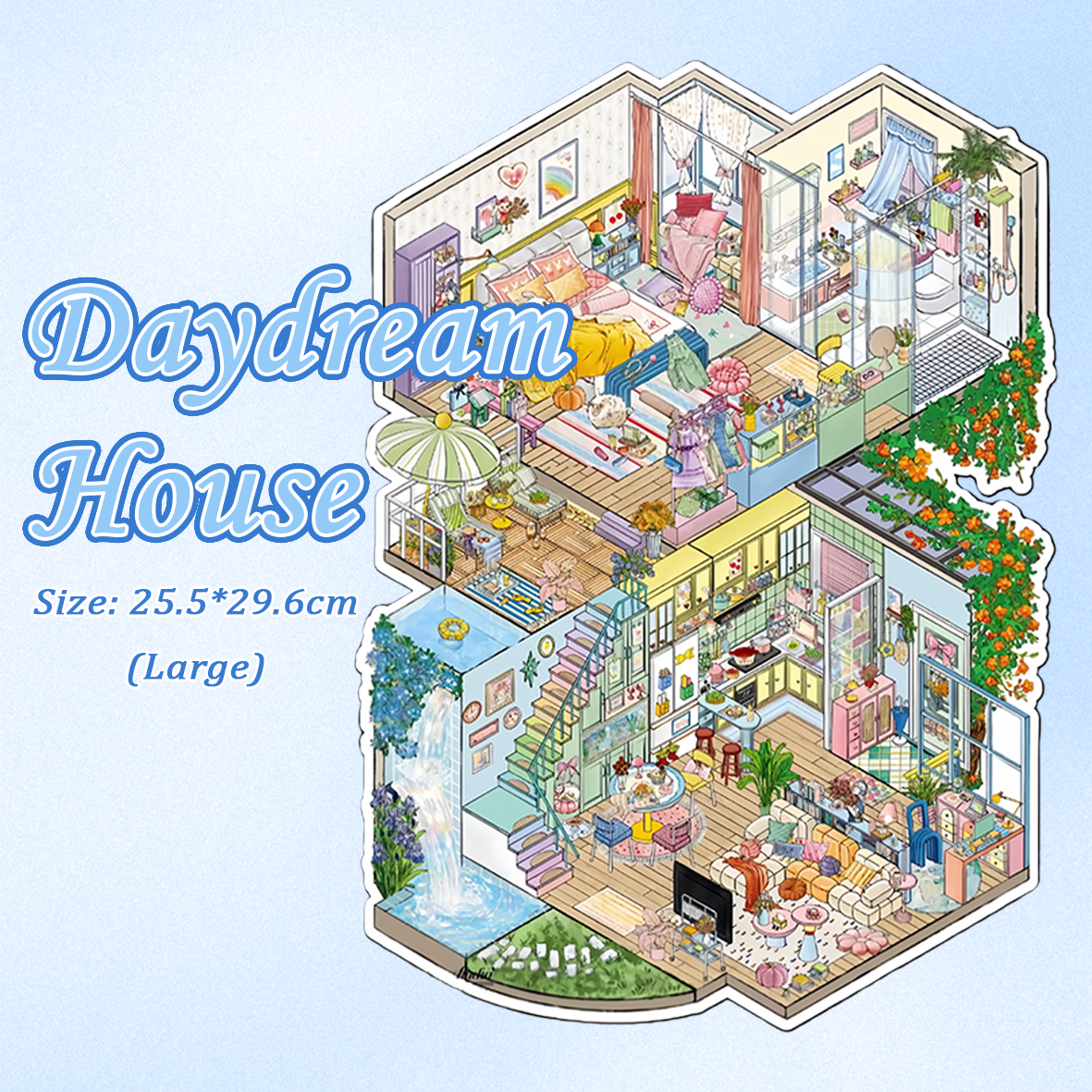 Daydream House DIY 3D Scene Stickers - Cute Miniature Scene