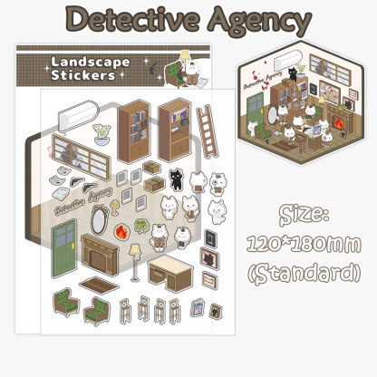 My Little Rooms DIY 3D Scene Stickers - 11 Cute Miniature Scenes