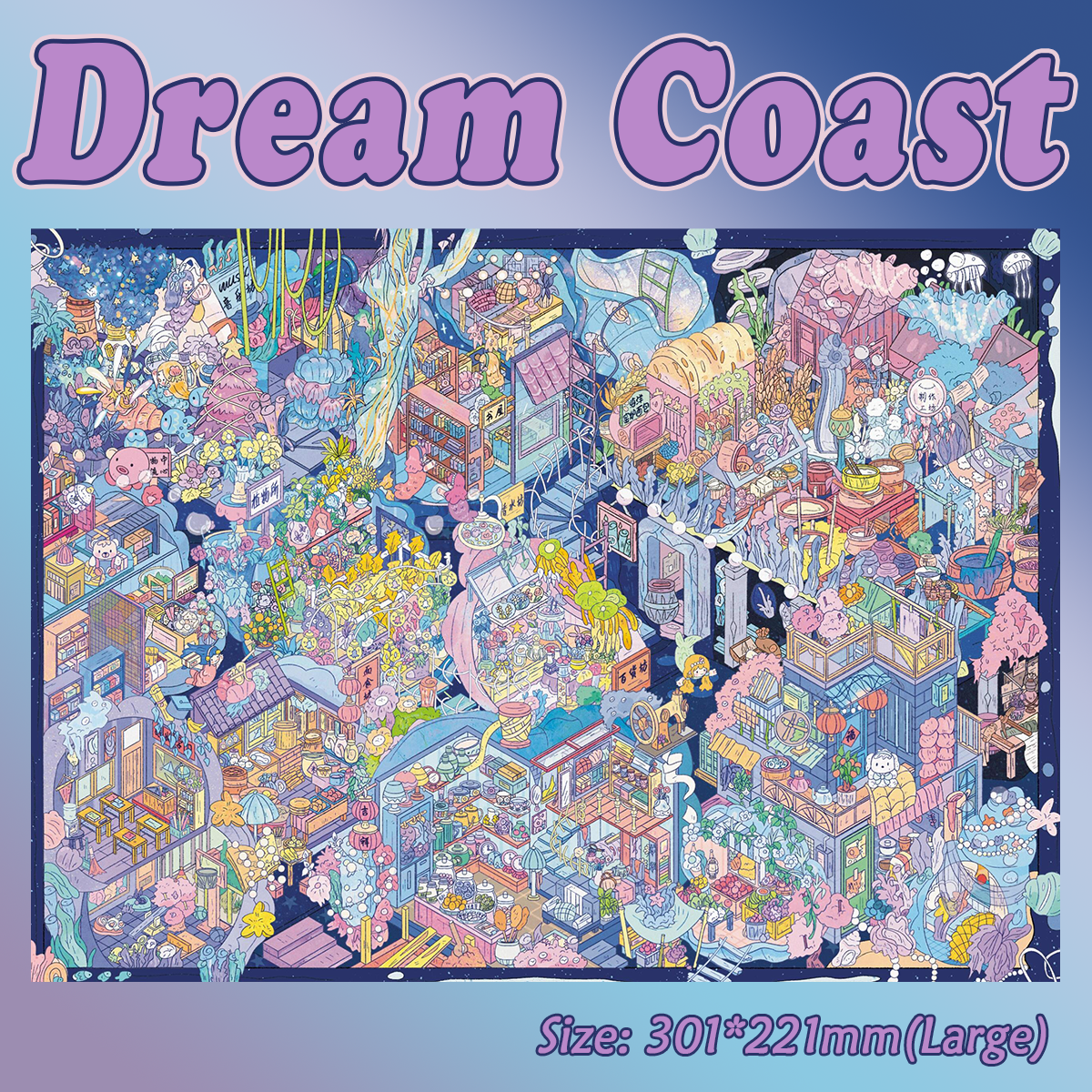 Fantasy Realm DIY 3D Scene Stickers Collection - 6 Cute Miniature Scenes