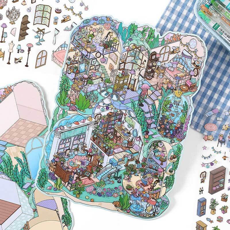 Enchanted Habitat DIY 3D Scene Stickers 2 Cute Miniature Scenes