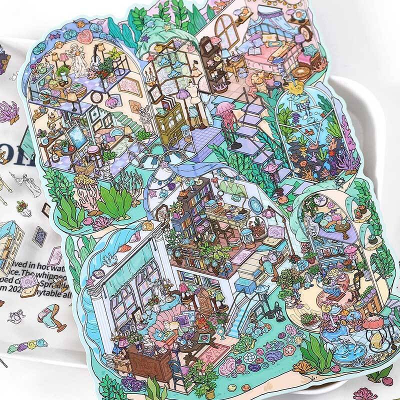 Enchanted Habitat DIY 3D Scene Stickers 2 Cute Miniature Scenes