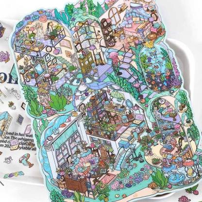 Enchanted Habitat DIY 3D Scene Stickers 2 Cute Miniature Scenes