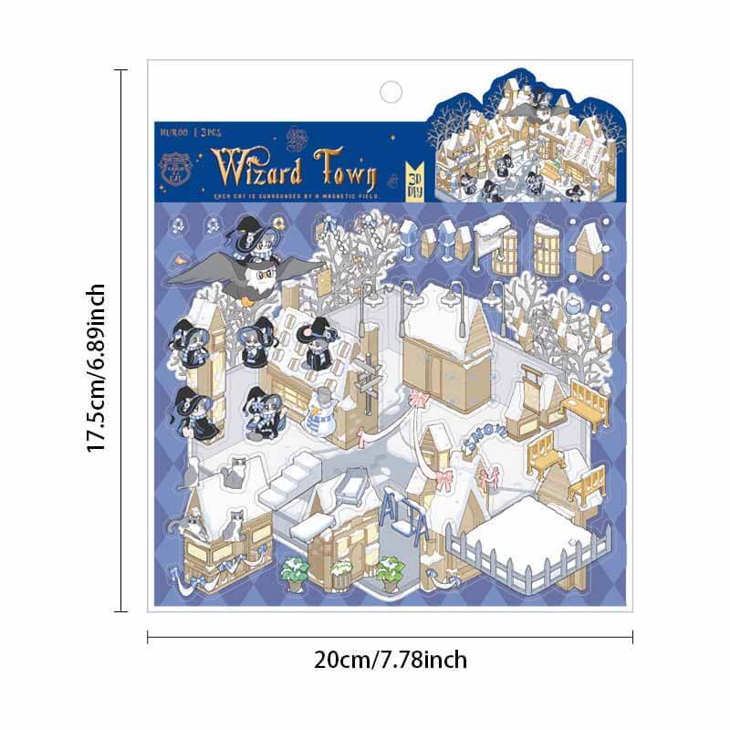 Enchanted Realms DIY 3D Scene Stickers 4 Cute Miniature Scenes