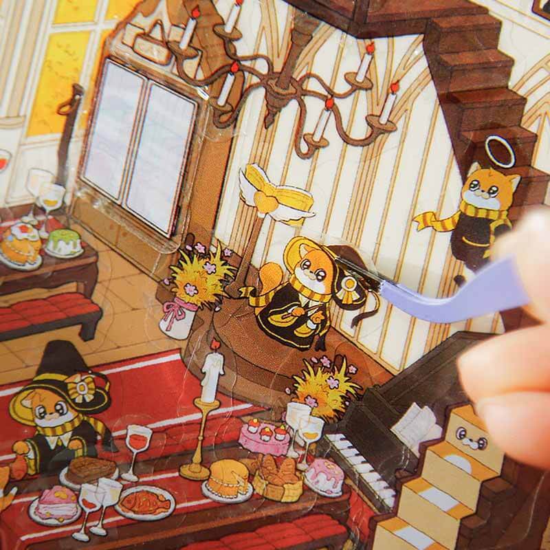 Enchanted Realms DIY 3D Scene Stickers 4 Cute Miniature Scenes