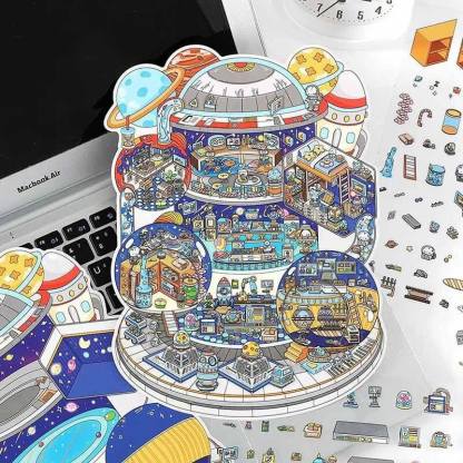 Ethereal Escape DIY 3D Scene Stickers 2 Cute Miniature Scenes
