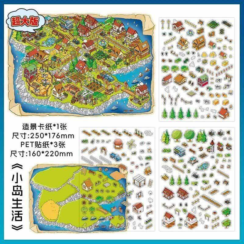 Ethereal Escape DIY 3D Scene Stickers 2 Cute Miniature Scenes