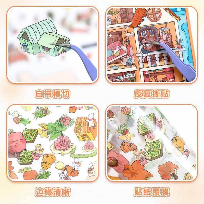 Everyday Glimpses DIY 3D Scene Stickers 2 Cute Miniature Scenes