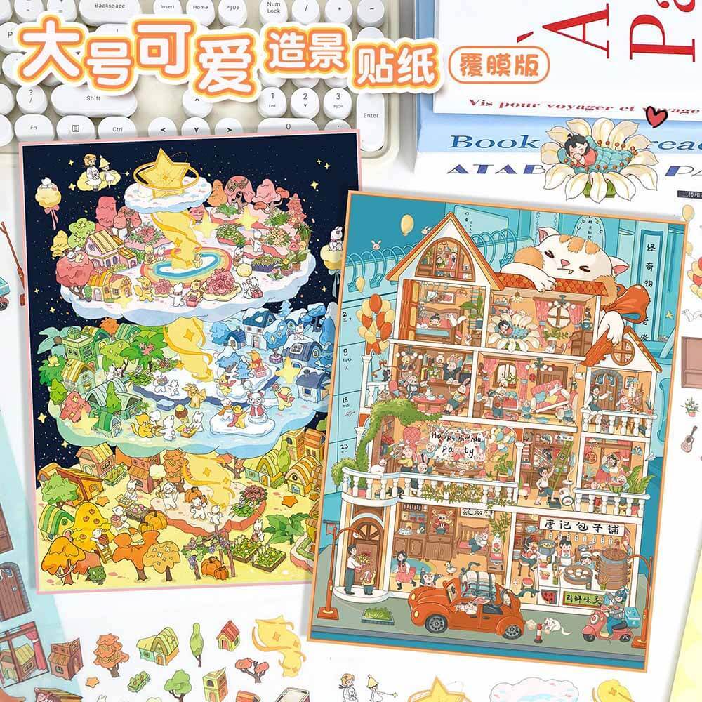 Everyday Glimpses DIY 3D Scene Stickers 2 Cute Miniature Scenes