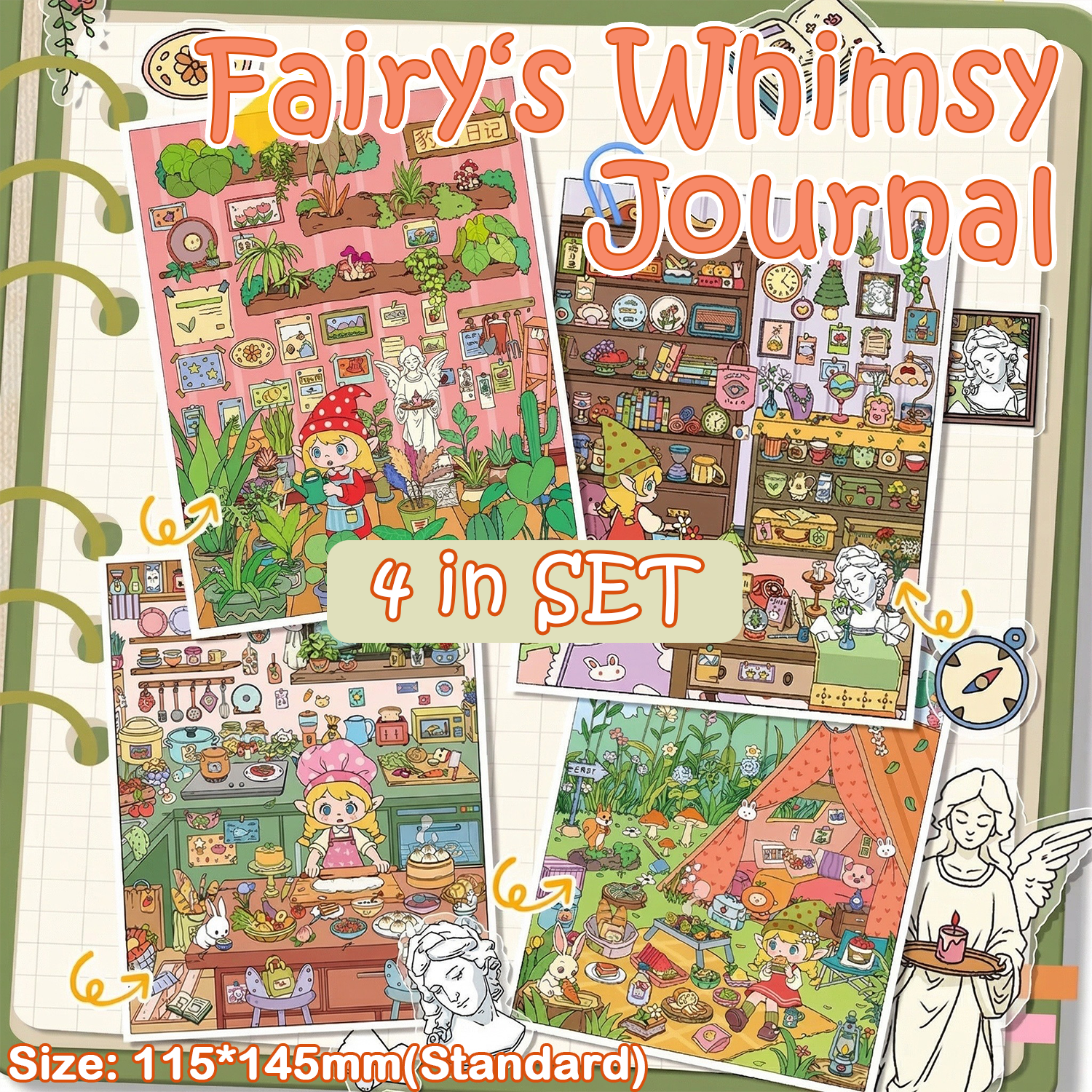 Fairy‘s Whimsy Journal DIY 3D Scene Stickers - Cute Miniature Scene