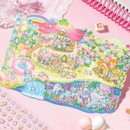 Fairyland Factory DIY 3D Scene Stickers 2 Cute Miniature Scenes