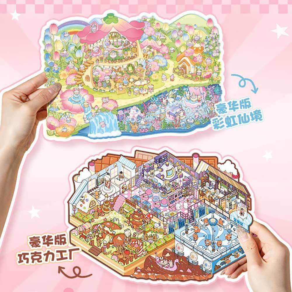 Fairyland Factory DIY 3D Scene Stickers 2 Cute Miniature Scenes