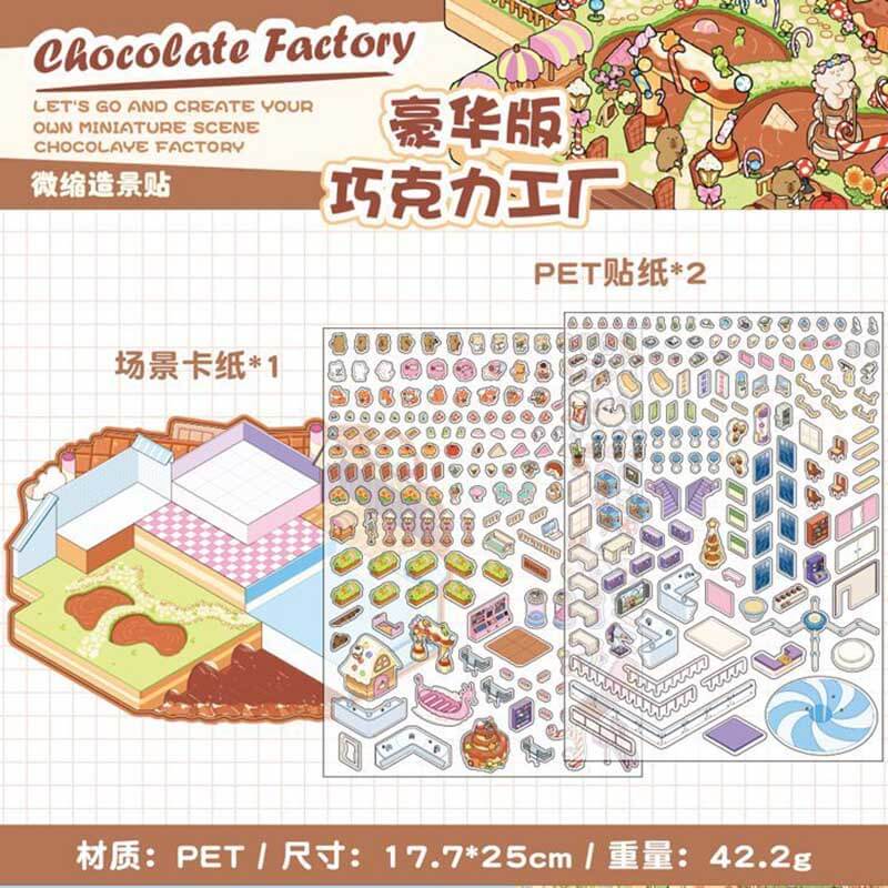 Fairyland Factory DIY 3D Scene Stickers 2 Cute Miniature Scenes