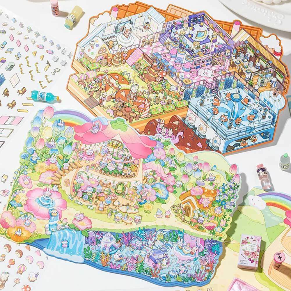 Fairyland Factory DIY 3D Scene Stickers 2 Cute Miniature Scenes