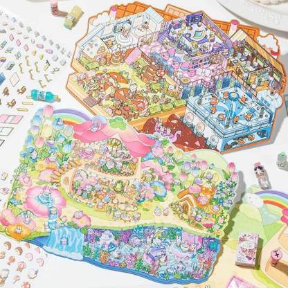 Fairyland Factory DIY 3D Scene Stickers 2 Cute Miniature Scenes