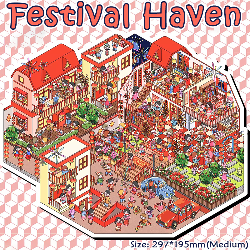 Paper Haven DIY 3D Scene Stickers - 3 Cute Miniature Scenes