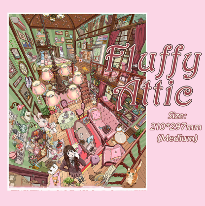 Manor Bloom DIY 3D Scene Stickers Collection - 2 Cute Miniature Scenes