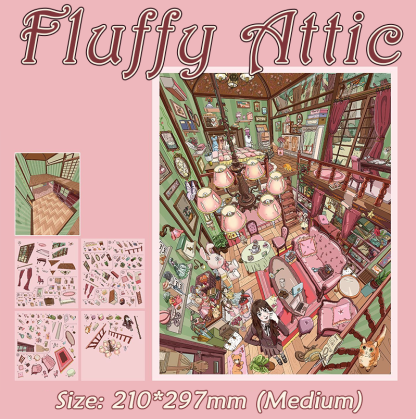Manor Bloom DIY 3D Scene Stickers Collection - 2 Cute Miniature Scenes