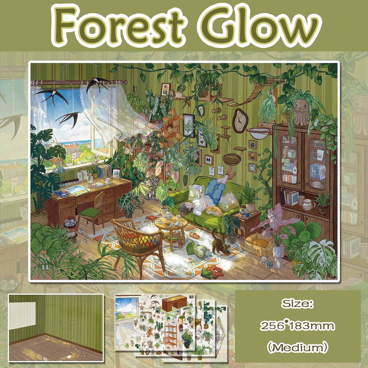 Lumina Nest DIY 3D Scene Stickers - 4 Cute Miniature Scenes