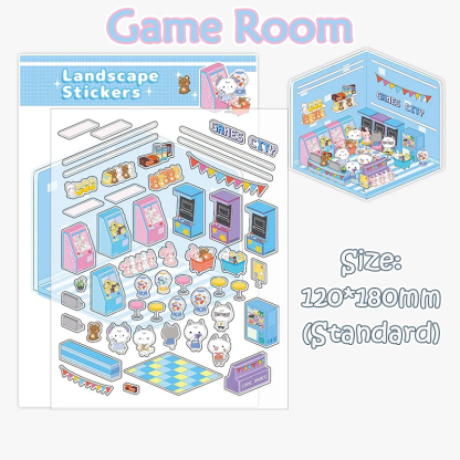 My Little Rooms DIY 3D Scene Stickers - 11 Cute Miniature Scenes