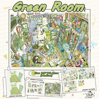 Half Leisure DIY 3D Scene Stickers Collection - 5 Cute Miniature Scenes