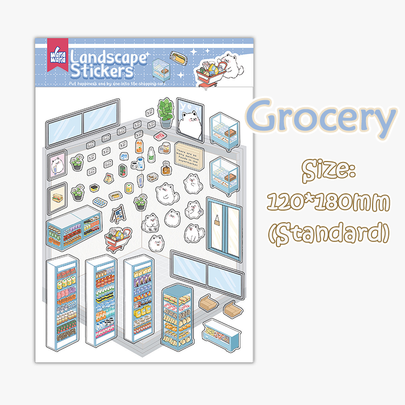 My Little Rooms DIY 3D Scene Stickers - 11 Cute Miniature Scenes
