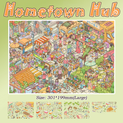 Imaginary Plots DIY 3D Scene Stickers Collection - 4 Cute Miniature Scenes