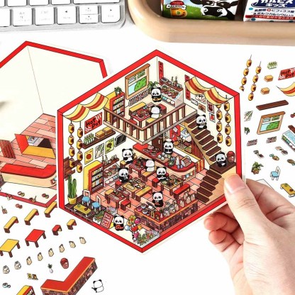 Chocolate Workshop DIY 3D Scene Stickers 4 Cute Miniature Scenes