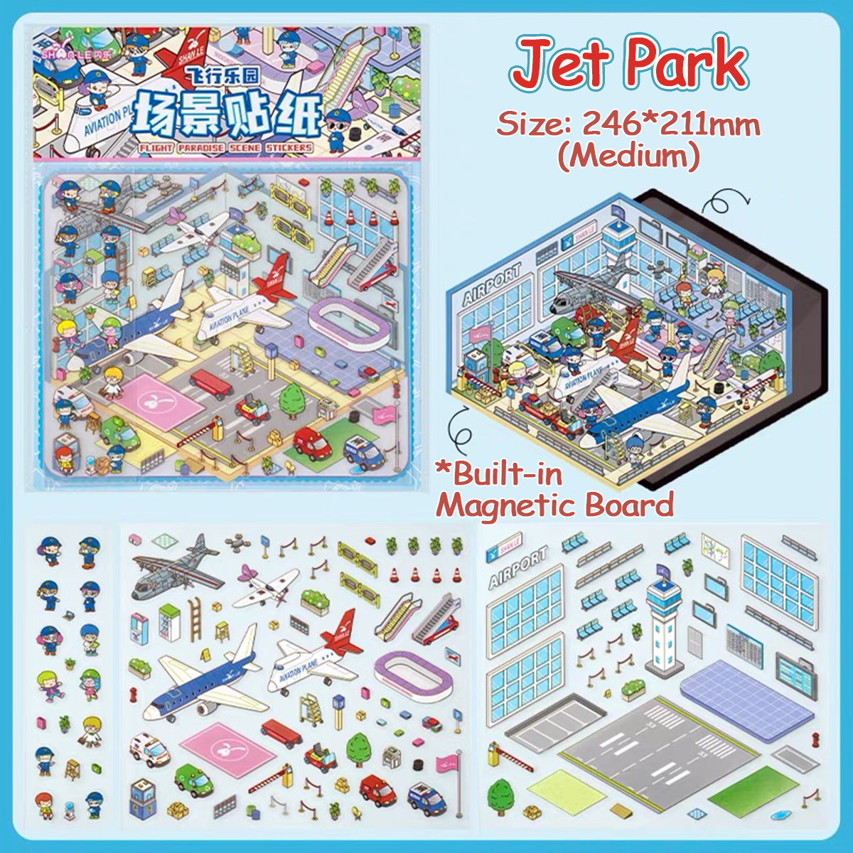 Mission Fields DIY 3D Scene Stickers Collection - 2 Cute Miniature Scenes