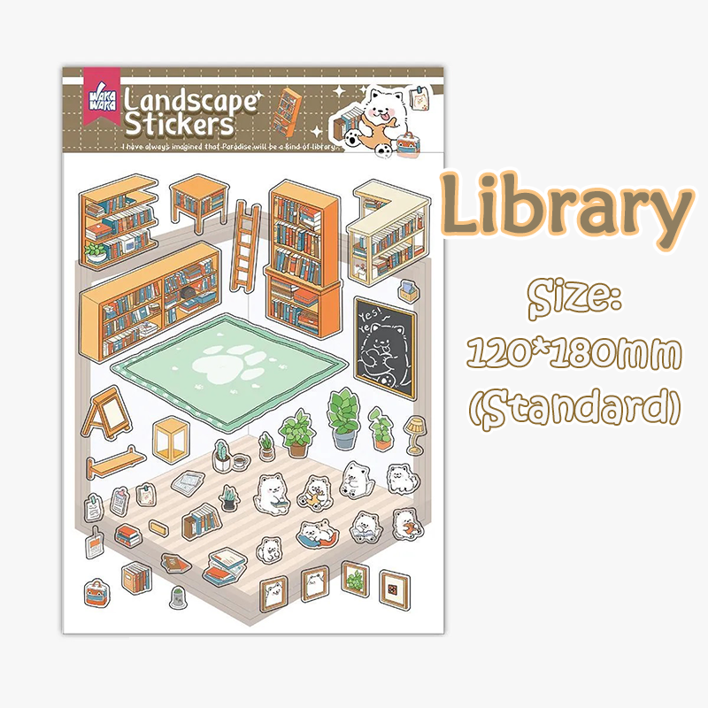 My Little Rooms DIY 3D Scene Stickers - 11 Cute Miniature Scenes