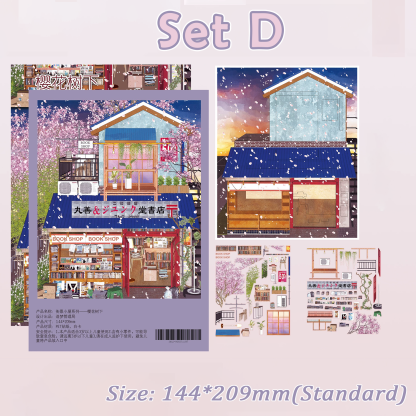 Machi Scene DIY 3D Scene Stickers - 4 Cute Miniature Scenes