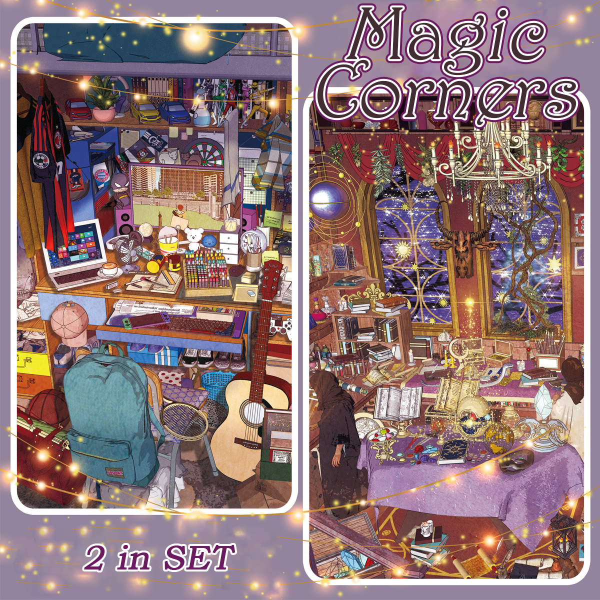 Magic Corners DIY 3D Scene Stickers Collection - 2 Cute Miniature Scenes