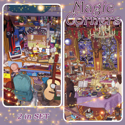 Magic Corners DIY 3D Scene Stickers Collection - 2 Cute Miniature Scenes