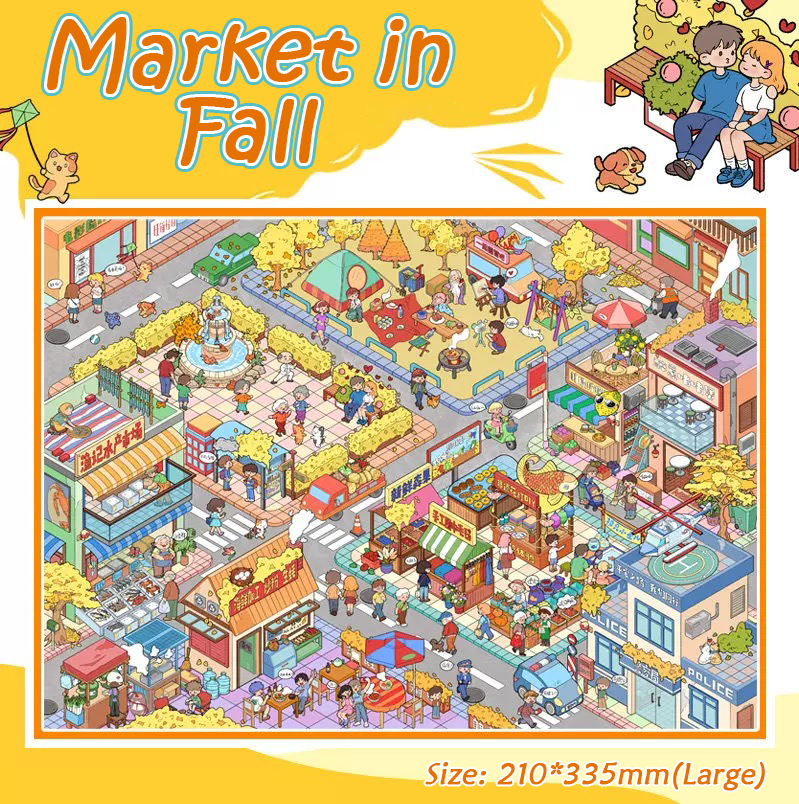 Autumn Story DIY 3D Scene Stickers - 3 Cute Miniature Scenes