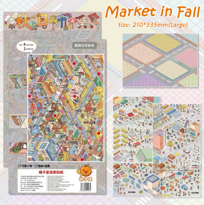 Autumn Story DIY 3D Scene Stickers - 3 Cute Miniature Scenes