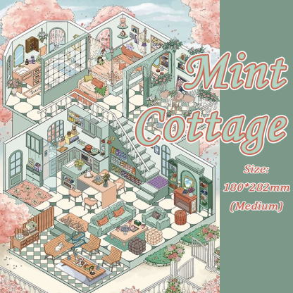 Twilight Towers DIY 3D Scene Stickers - 4 Cute Miniature Scenes