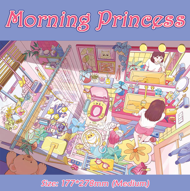 Good Morning DIY 3D Scene Stickers Collection - 2 Cute Miniature Scenes