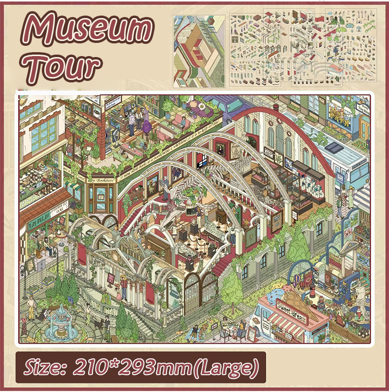 Warm Miracles DIY 3D Scene Stickers Collection - 3 Cute Miniature Scenes