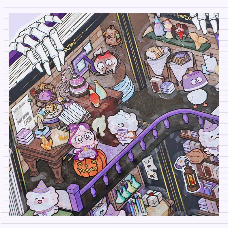 Halloween Book DIY 3D Sticker Collection - Cute Miniature Scenes