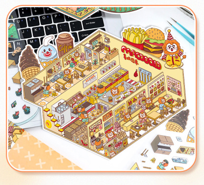 The Wild Syndicate DIY 3D Scene Stickers 3 Lovely Miniature Scenes