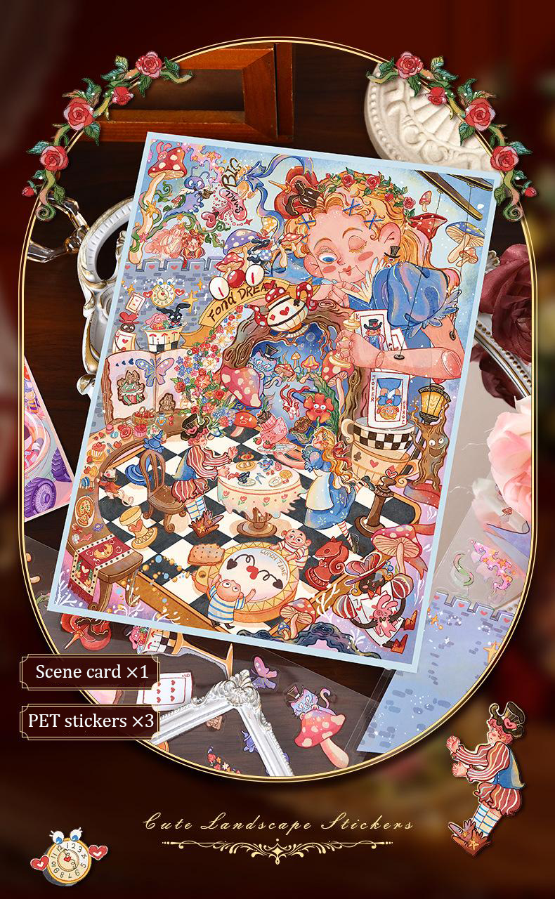 Dreamy Pet Paradise DIY 3D Scene Stickers 2 Cute Miniature Scenes