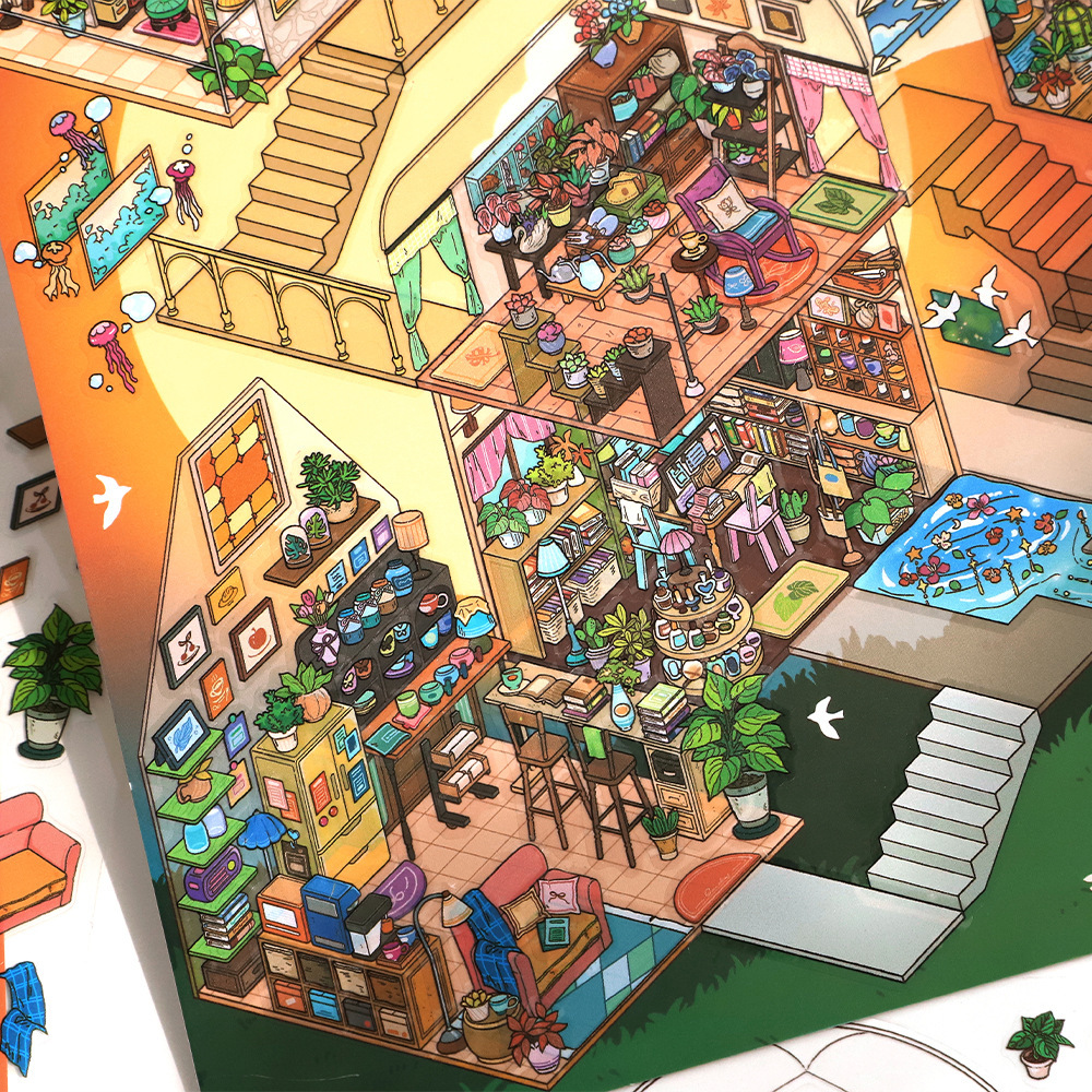 Plus My Cottage DIY 3D Scene Stickers 2 Cute Miniature Scenes