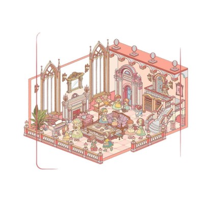 Living Room DIY 3D Sticker Collection - Cute Miniature Scenes