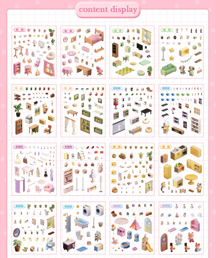 Cabin Builder DIY 3D Sticker Collection - Cute Miniature Scene