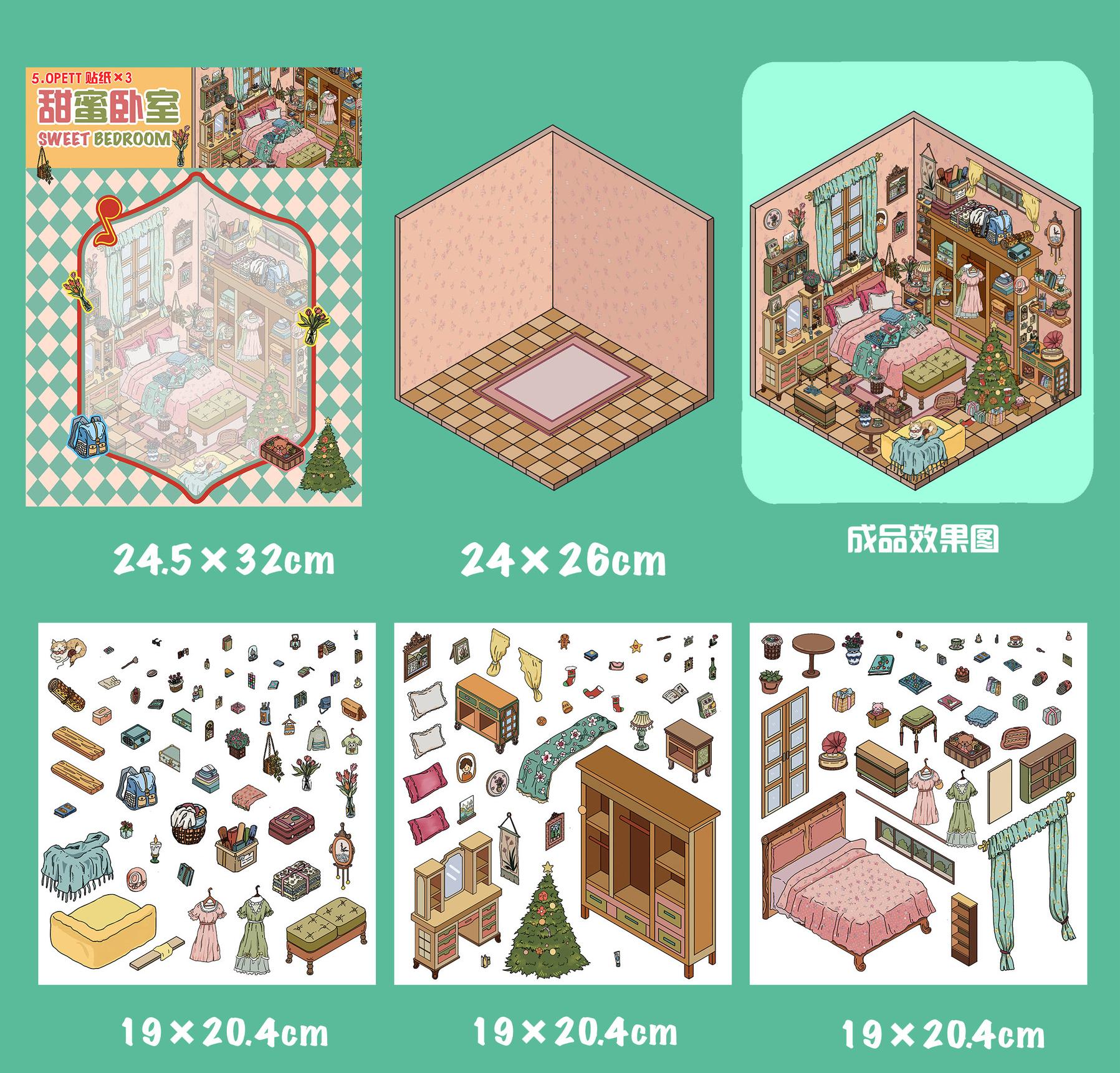 Adventures in the Fridge DIY 3D Sticker Collection - Cute Miniature Scenes