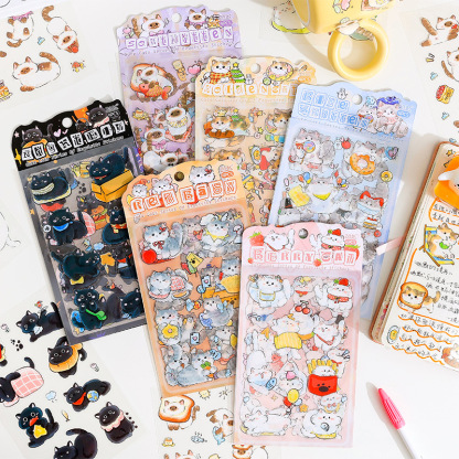 Cute cartoon series shaped stickers - Pets with You Series