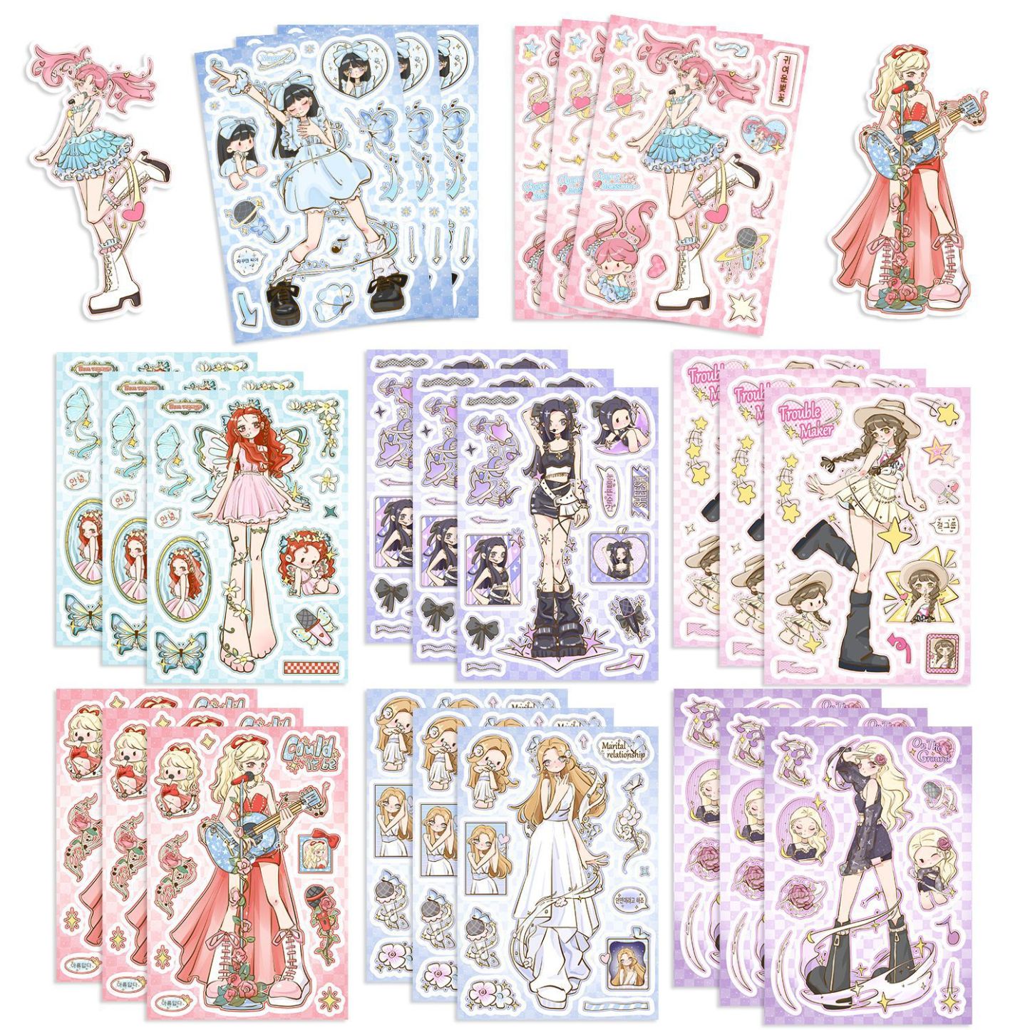 Stickers DIY Scrapbook cards phone case decoration K-Pop / Kawaii DIY Sticker Kit